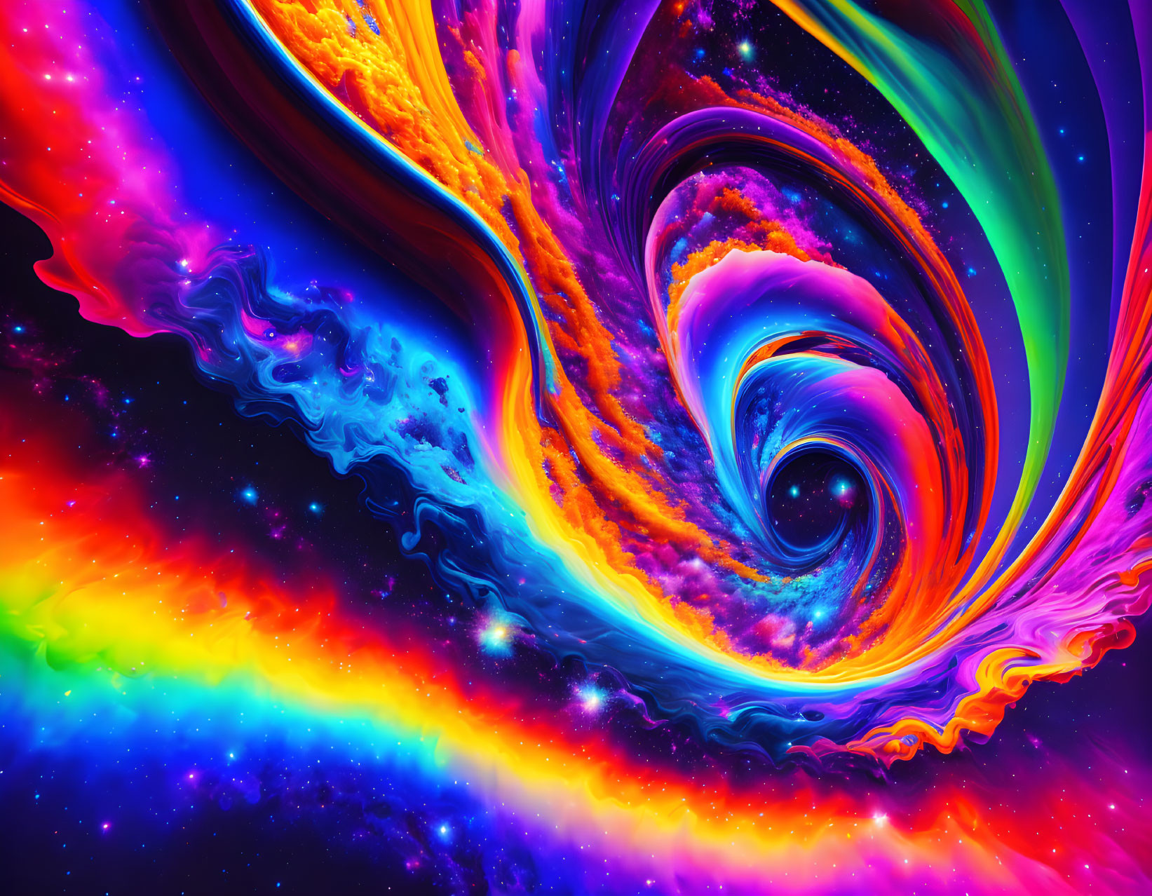 colourful space spiral
