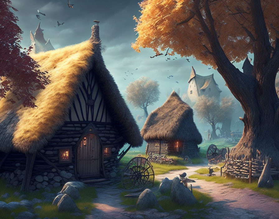 Viking village under the ash tree