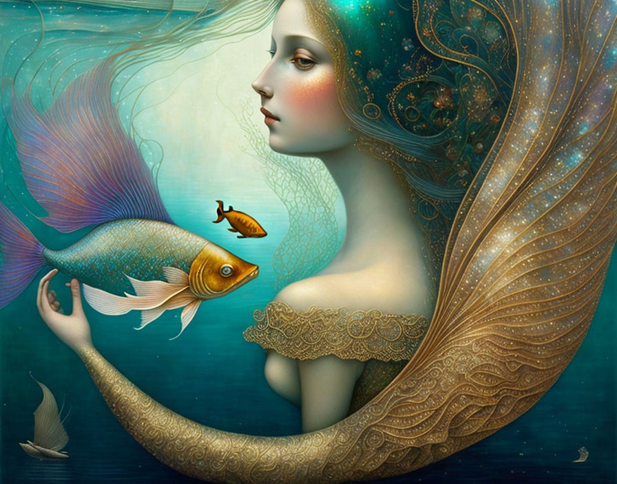 Mermaid with a Fish