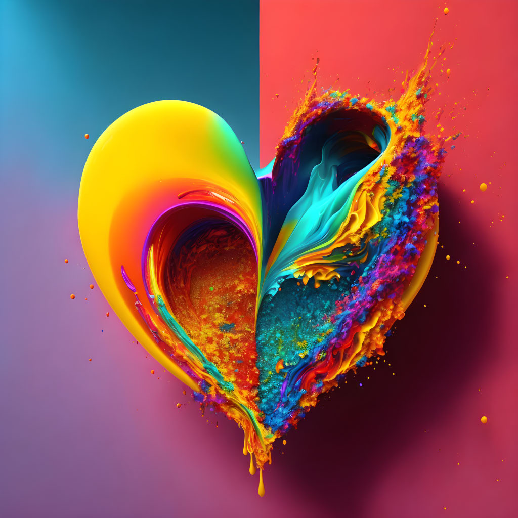 Heart full of colour