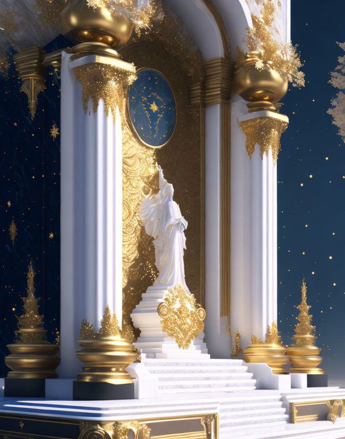 Marble and Gold sculpture
