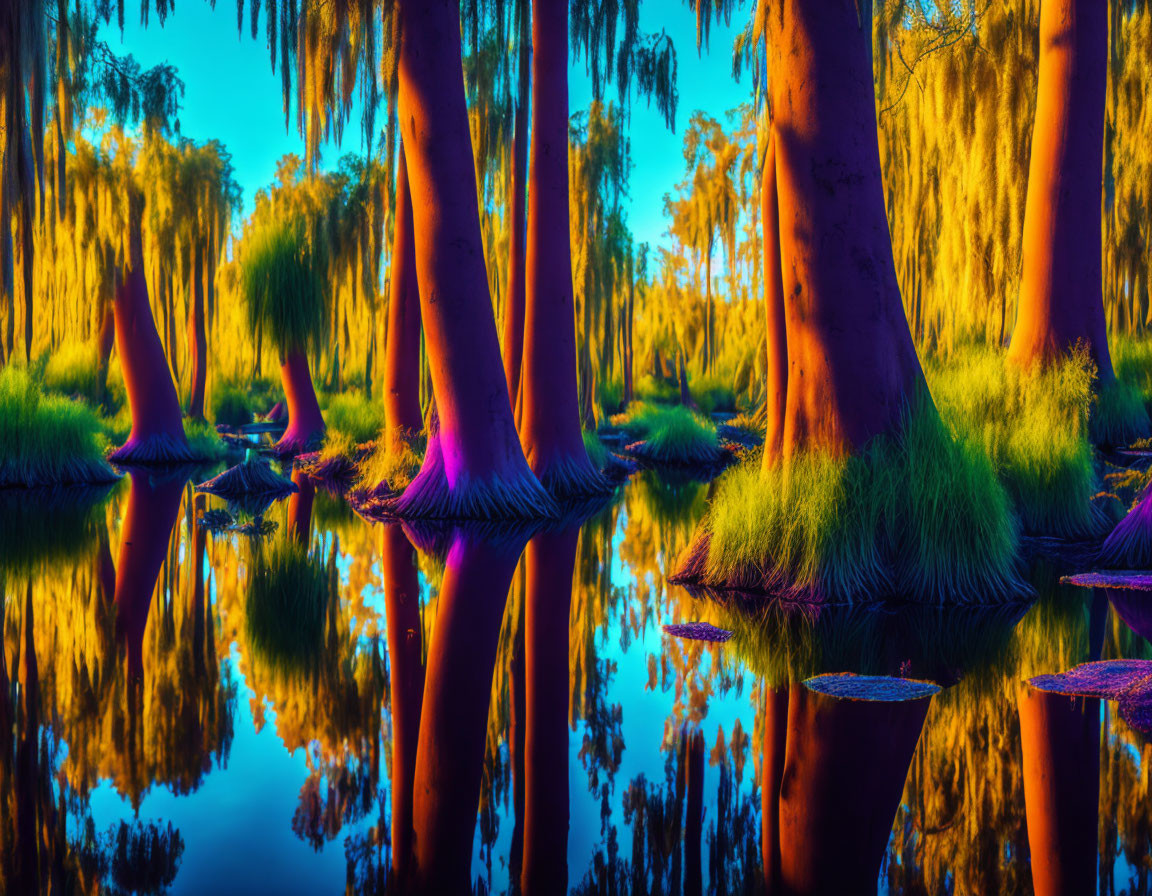 psychedelic swamp