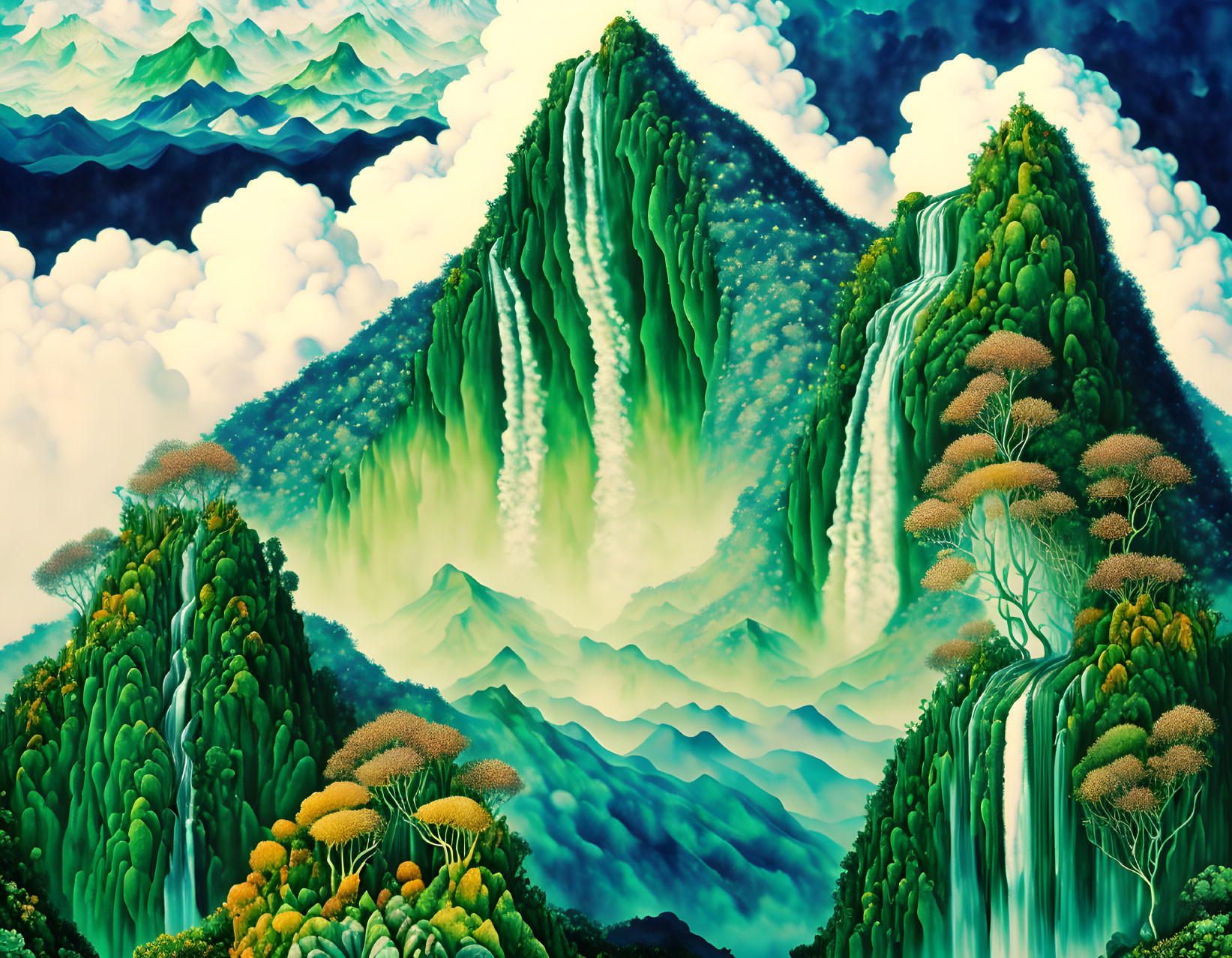 Waterfalls in the Clouds