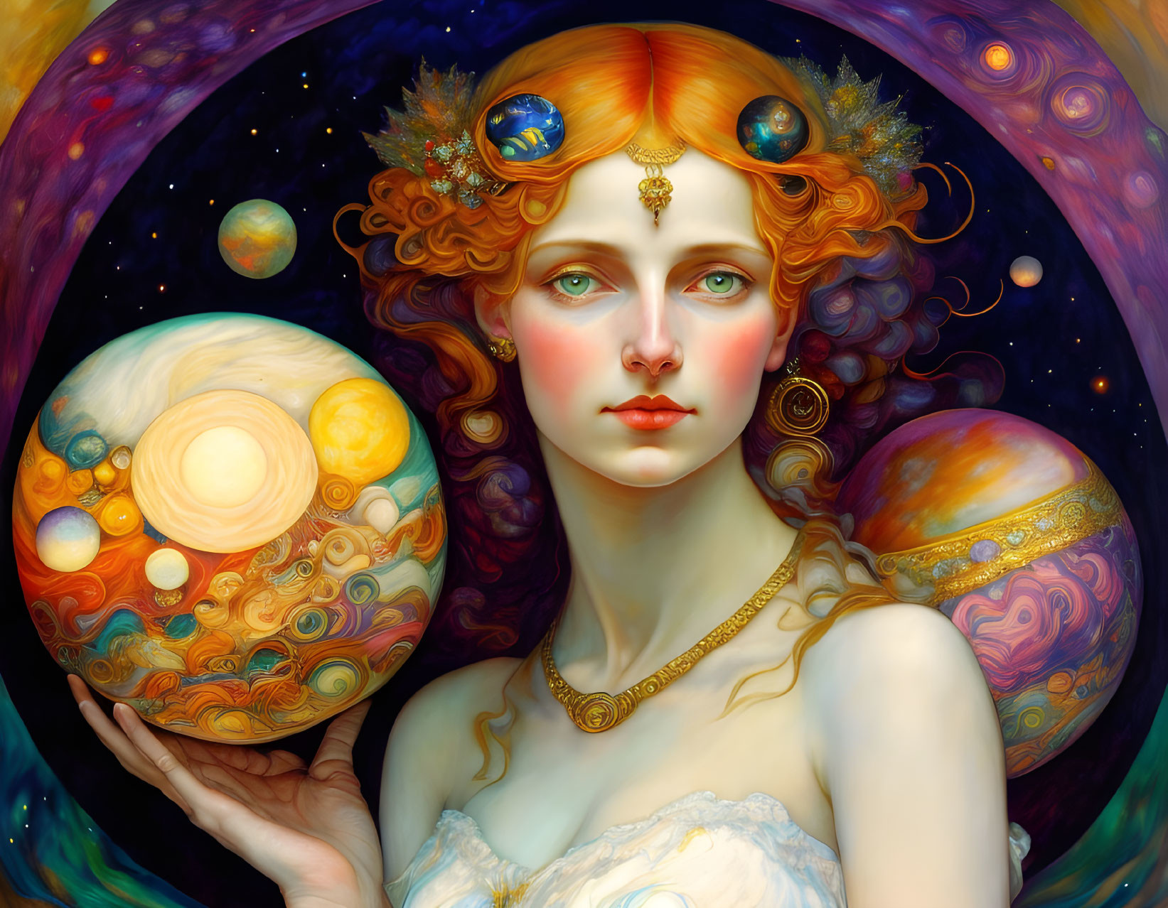 Dazzling Beauty With Planets