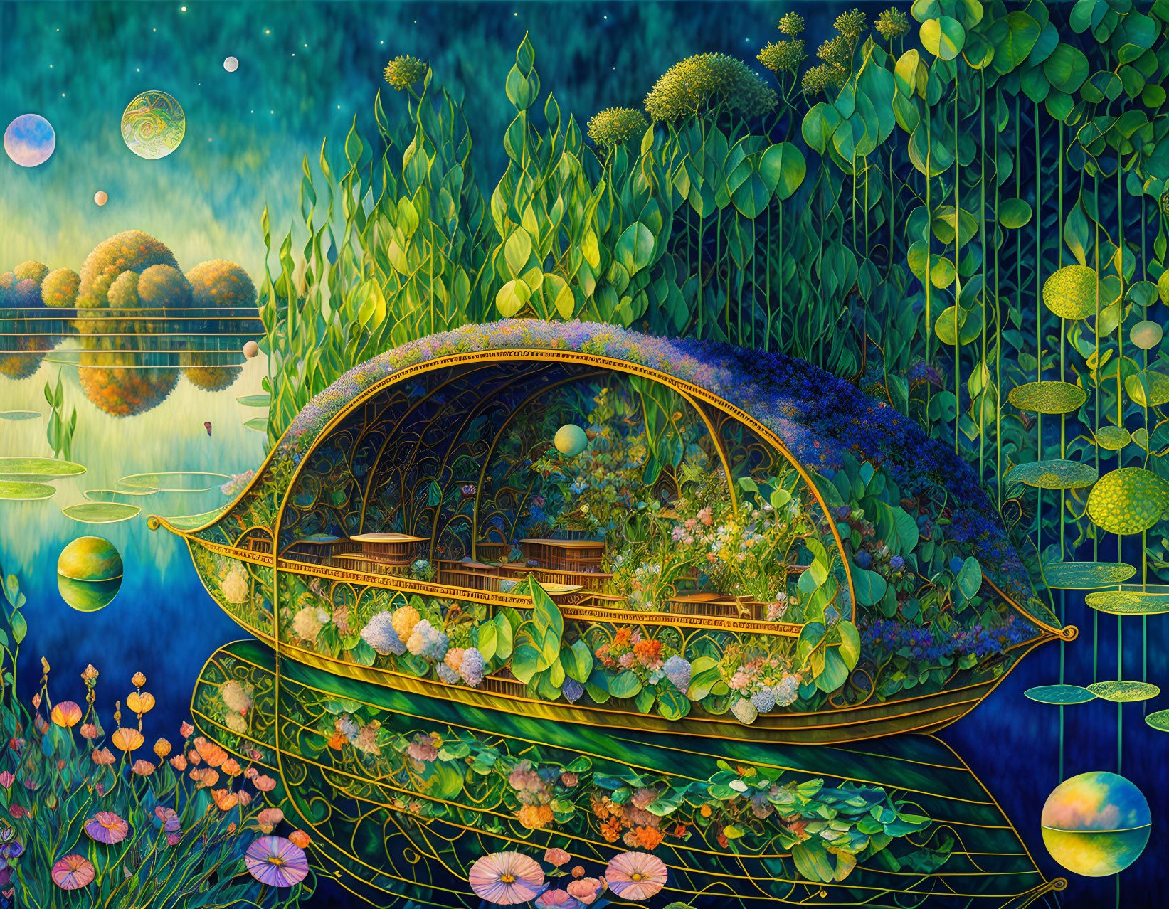 Romantic Garden Boat