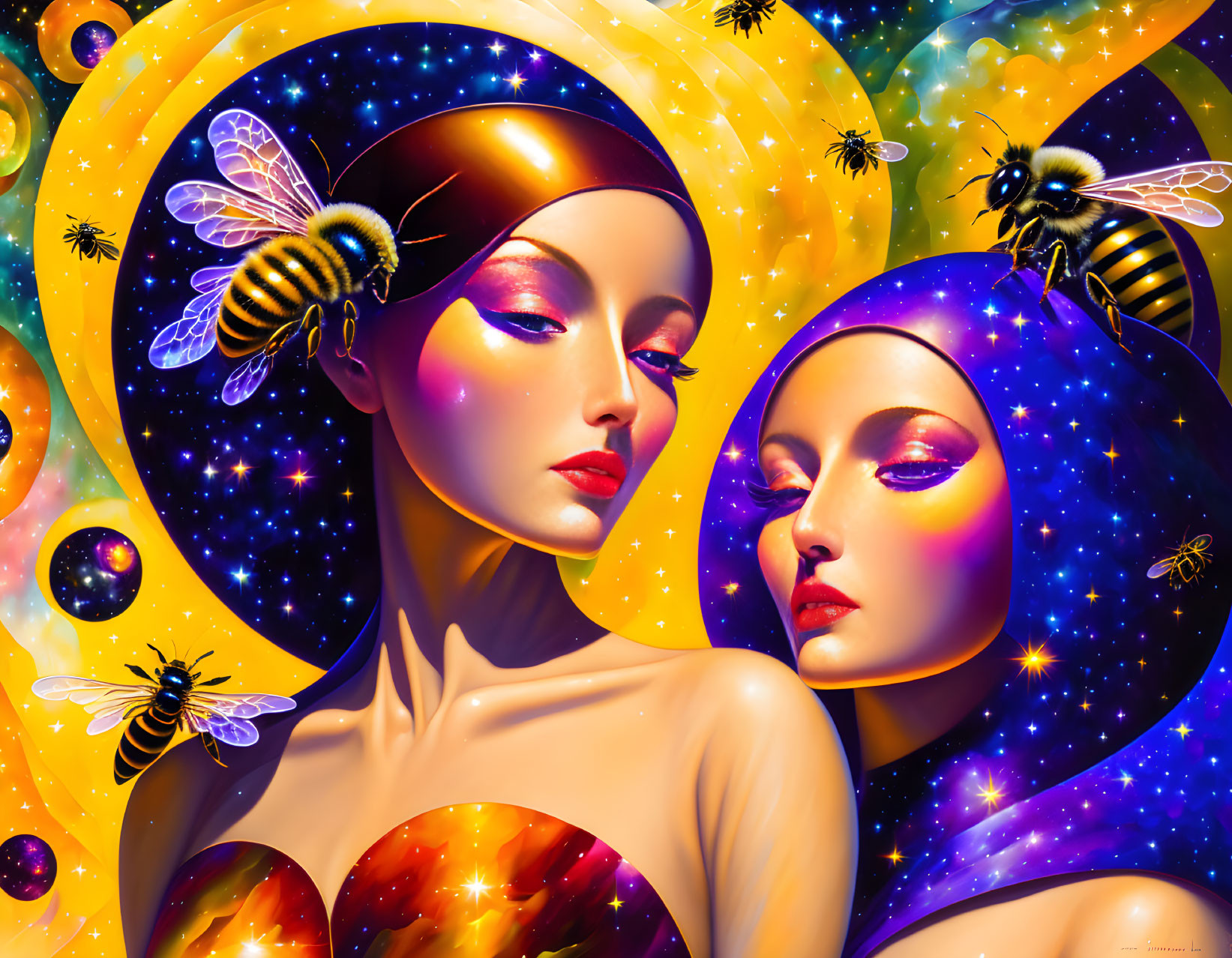 Outer Space Bee Women from Planet VIII