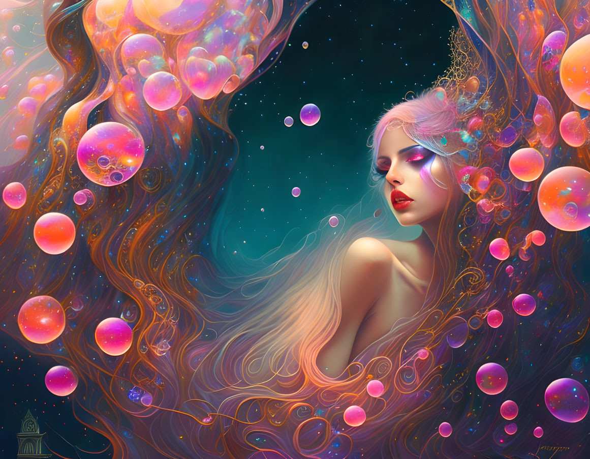 Nymph With Bubbles