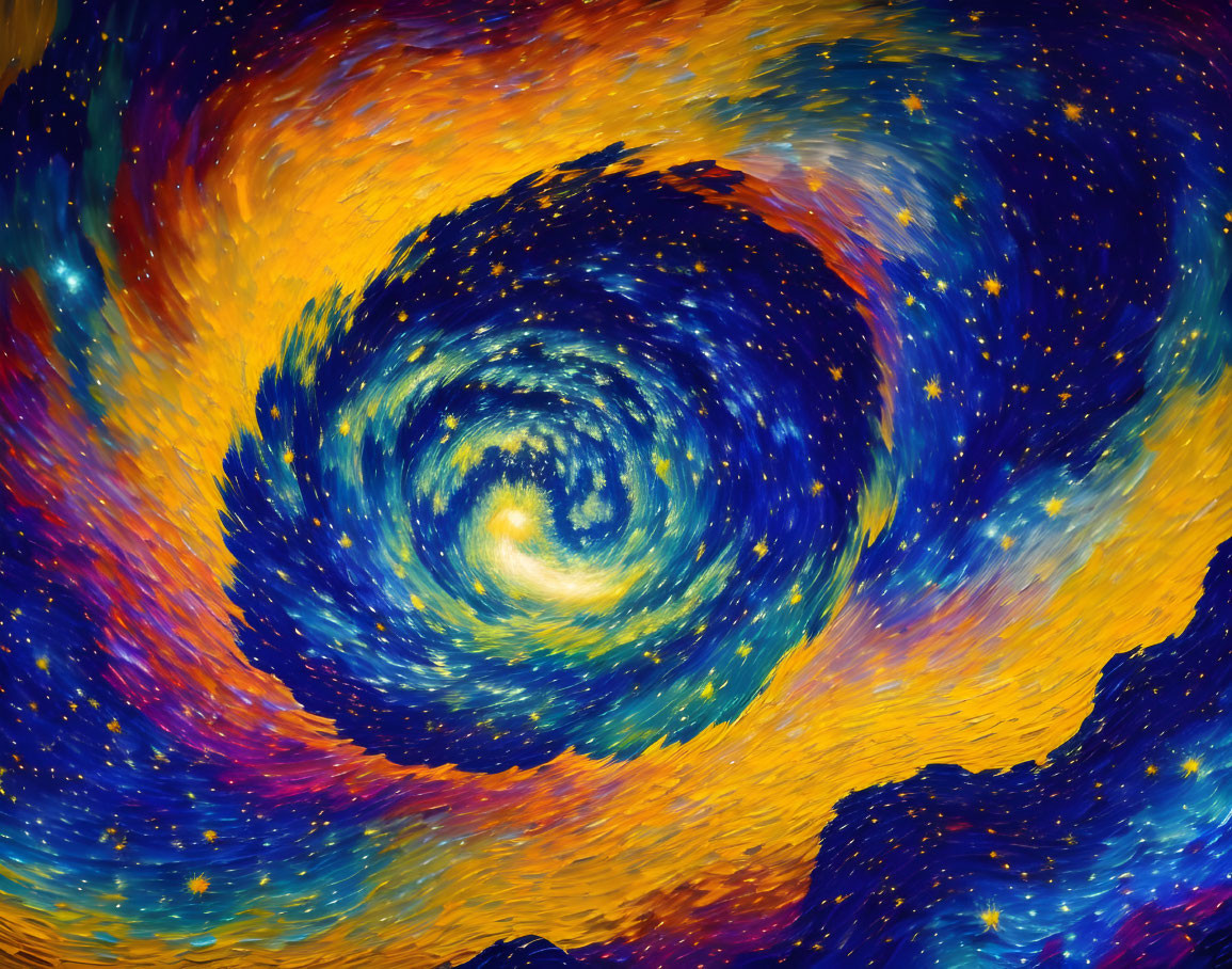 Galaxy through Van Gogh eyes?