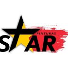 Colorful Star Graphic with Black Text and Shape on White Background