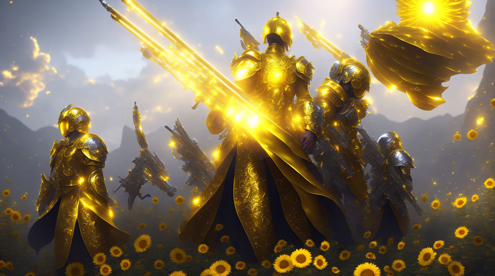 Golden sunflower army 