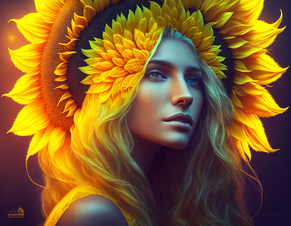 Sunflower lady