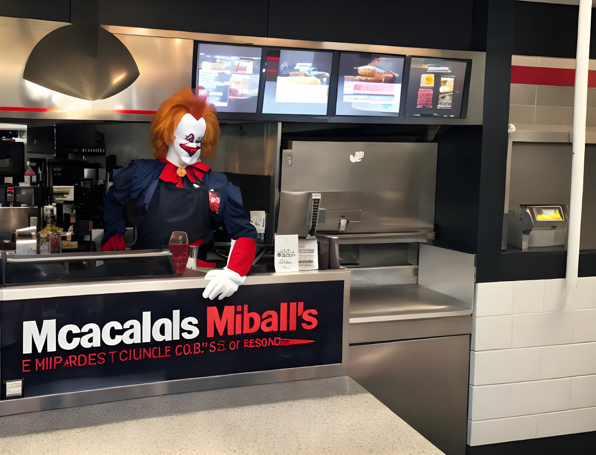 Pennywise working at McDonald's