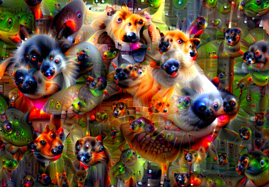 Psychedelic dream dog