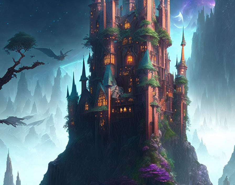 Mage Tower in fantasy world