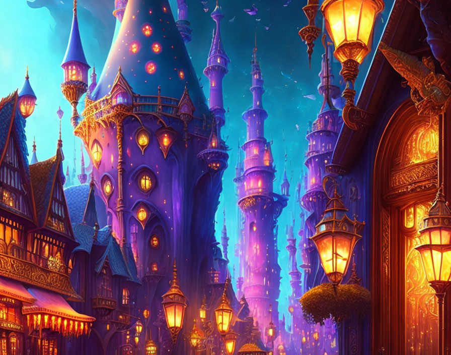 Fantasy city of mages