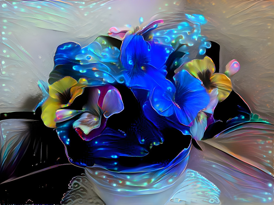 Deep Blue Flowers & More