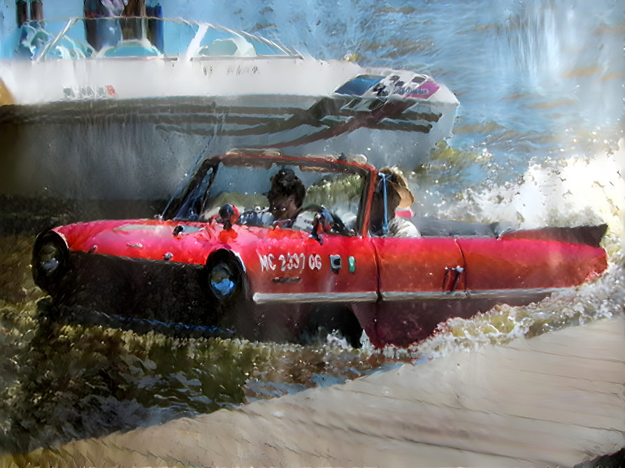 Amphicar Leaving a Lake