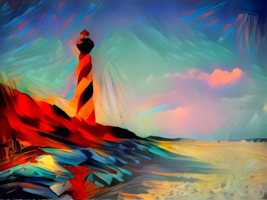 Sunrise Lighthouse by the Ocean