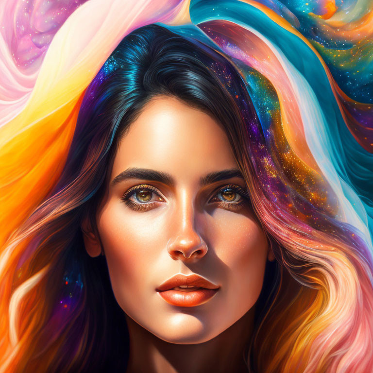 Colorful woman