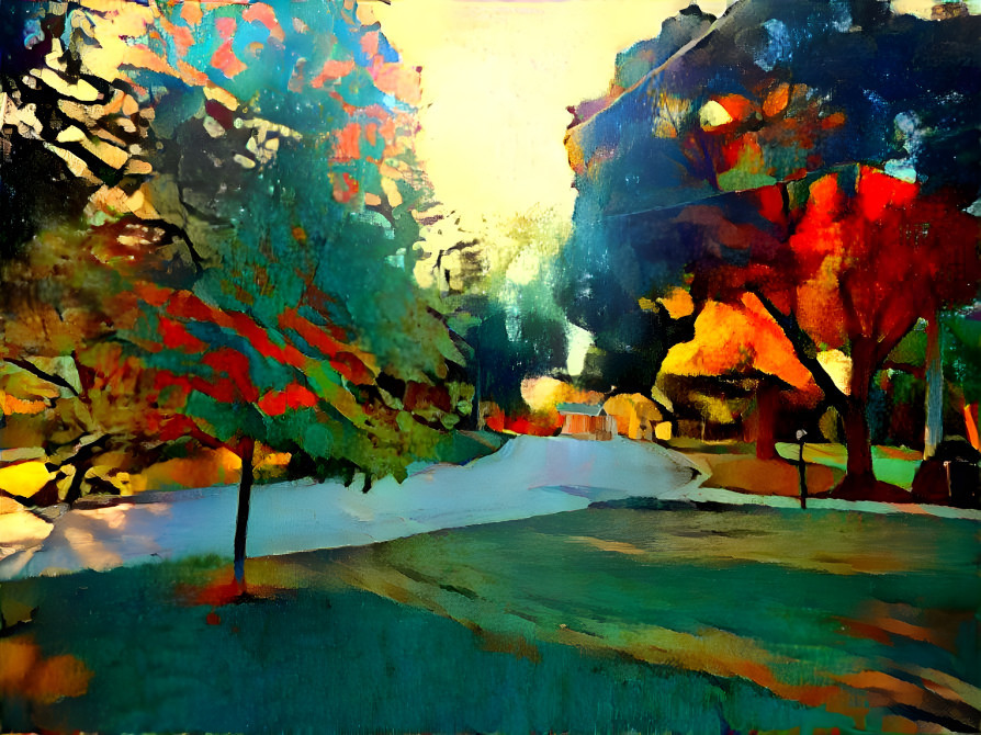 abstract autumn street
