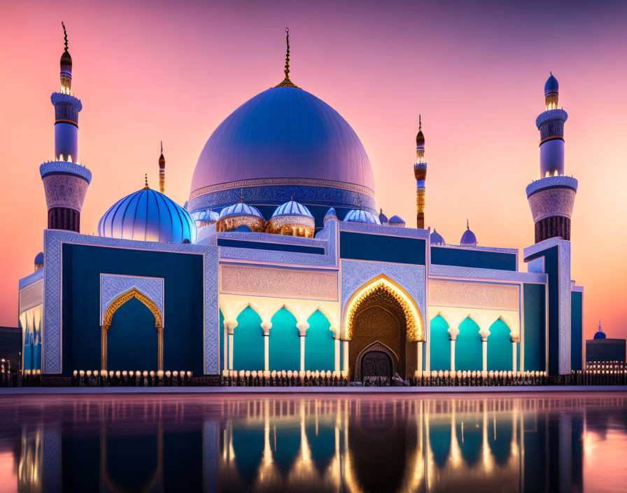 A beautiful mosque in the Dawn