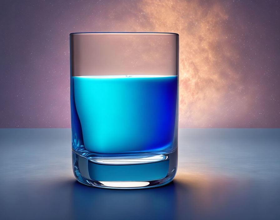 sea water in a glass