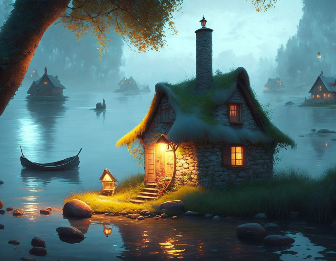 cottage near the water.