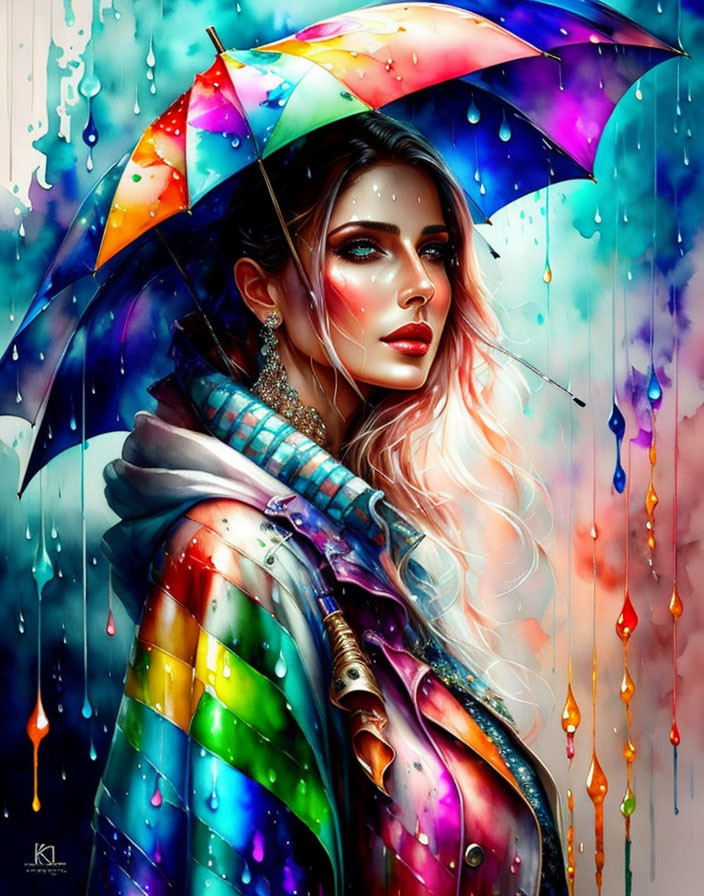 Rainbow umbrella 