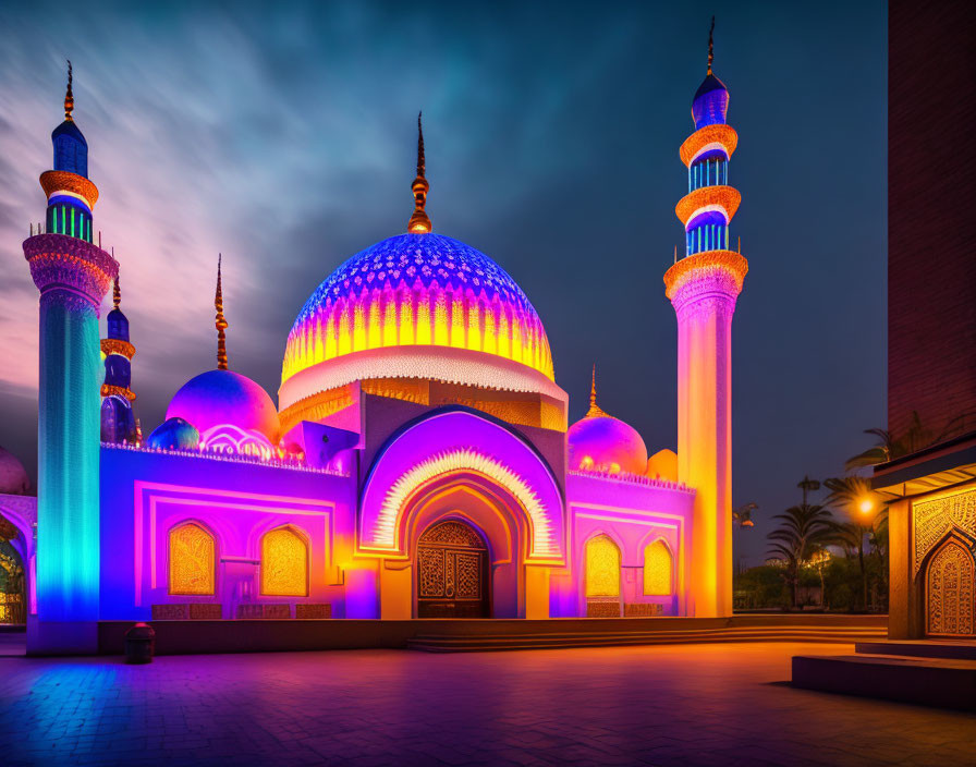 lighting mosque
