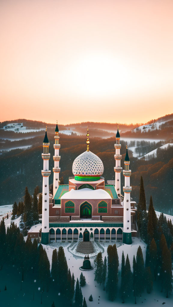 Mosque In Snow