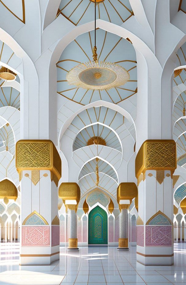 inside a white mosque