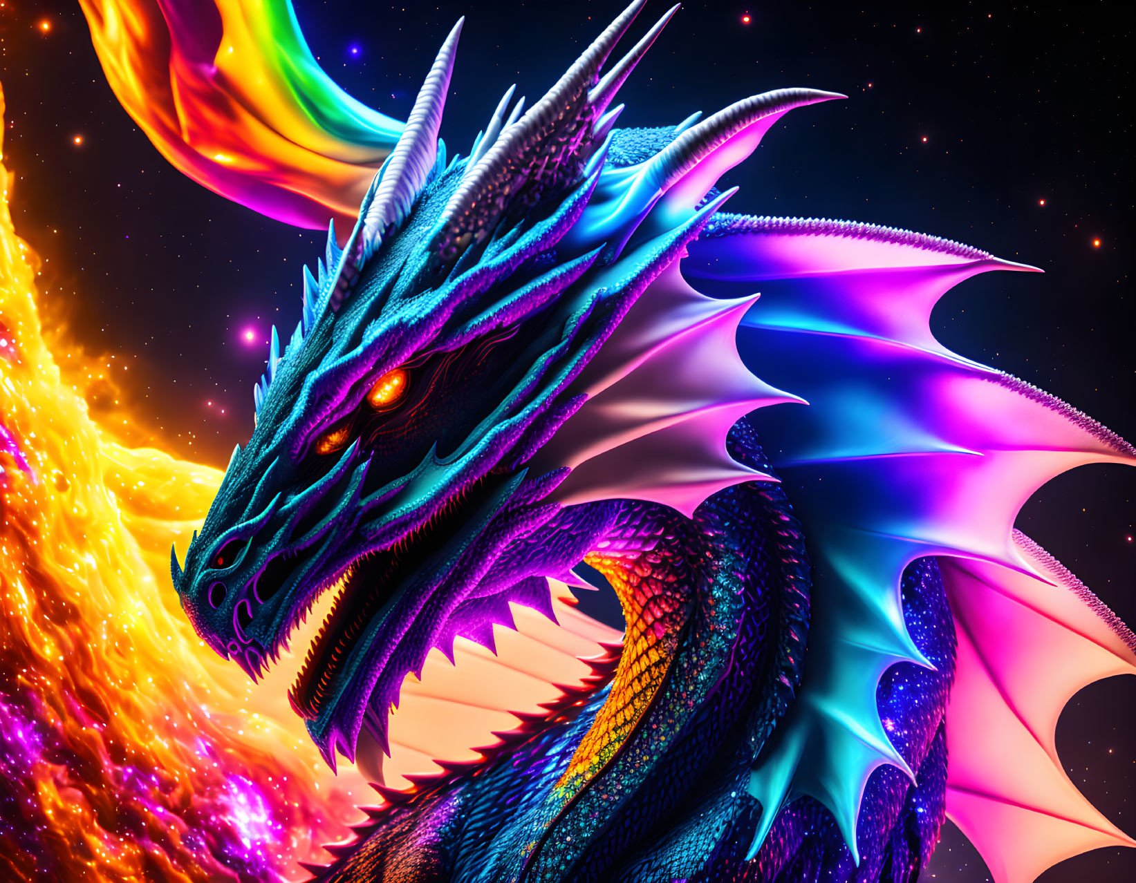 Rainbow Cosmic Dragon