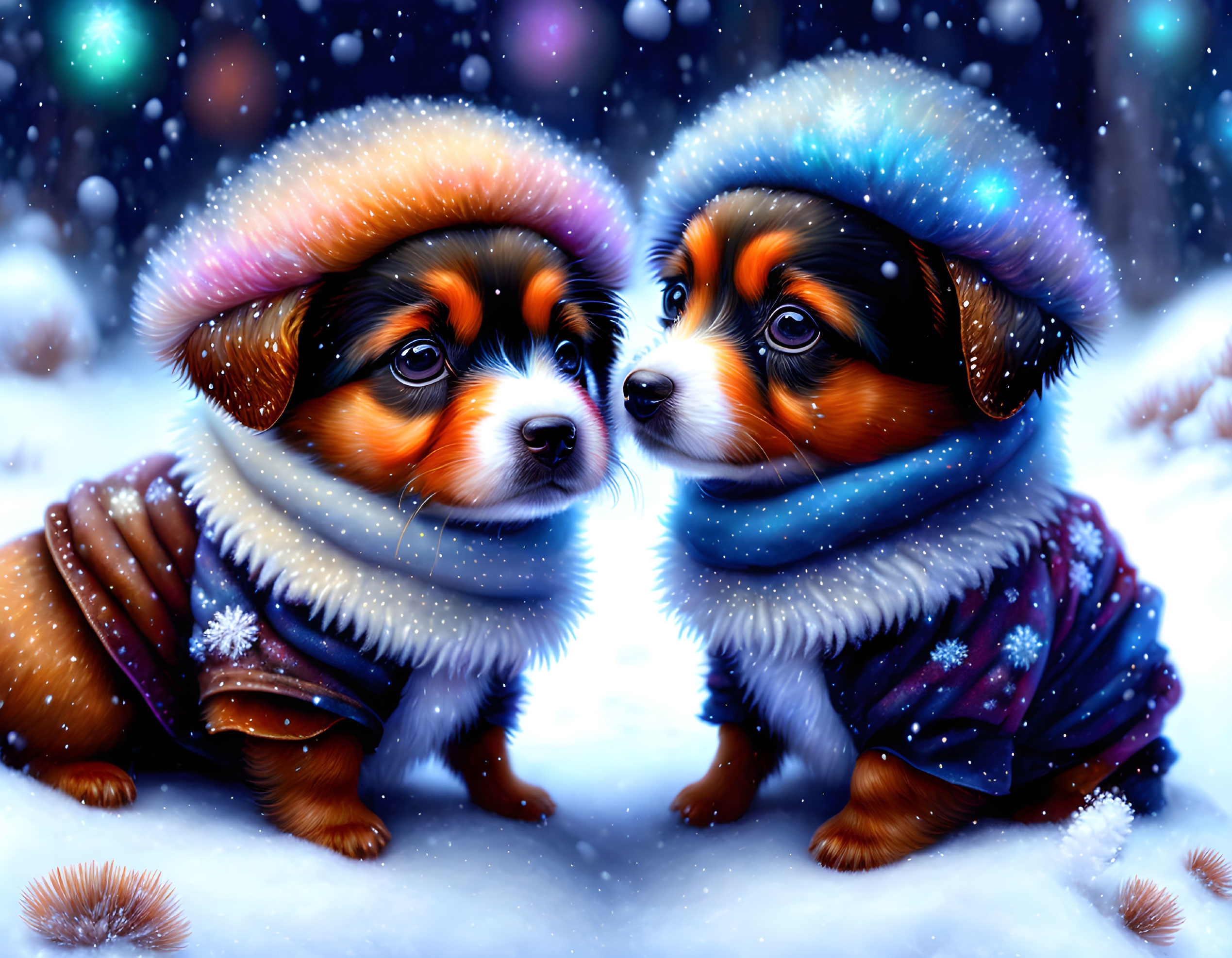 Pups in the Snow