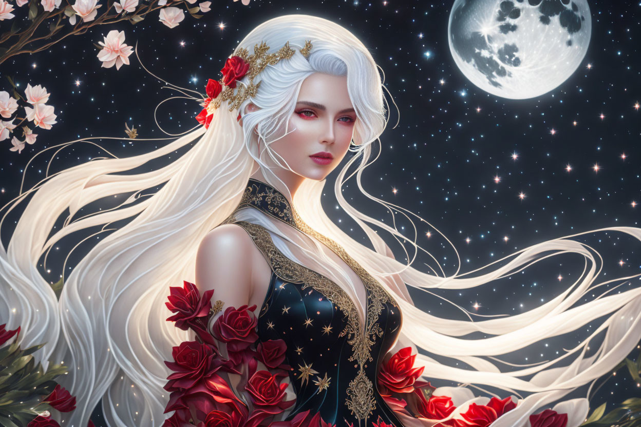 Starry Moonlit Enchantress