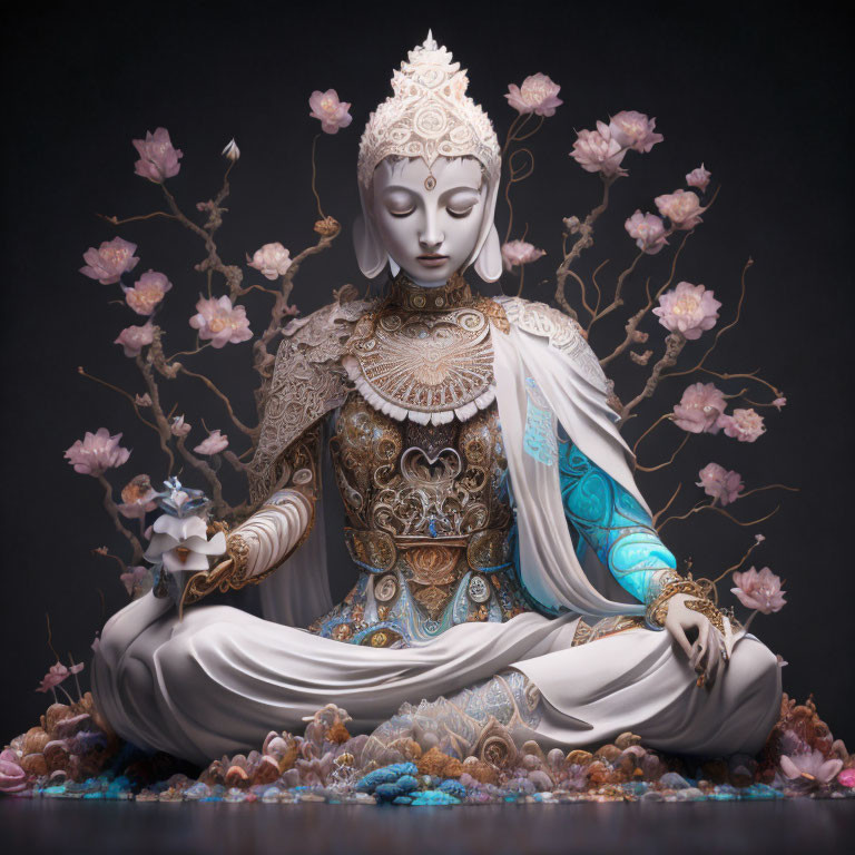 Avalokitesvara with closed eyes