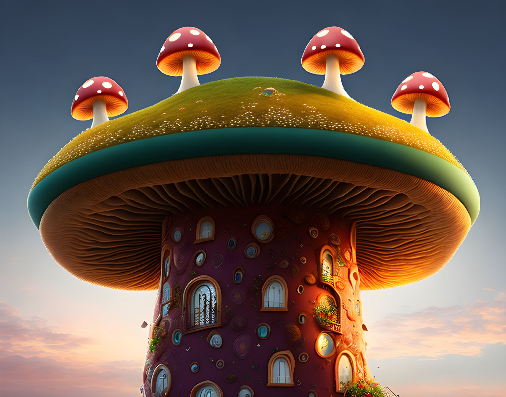 Mushroom tower