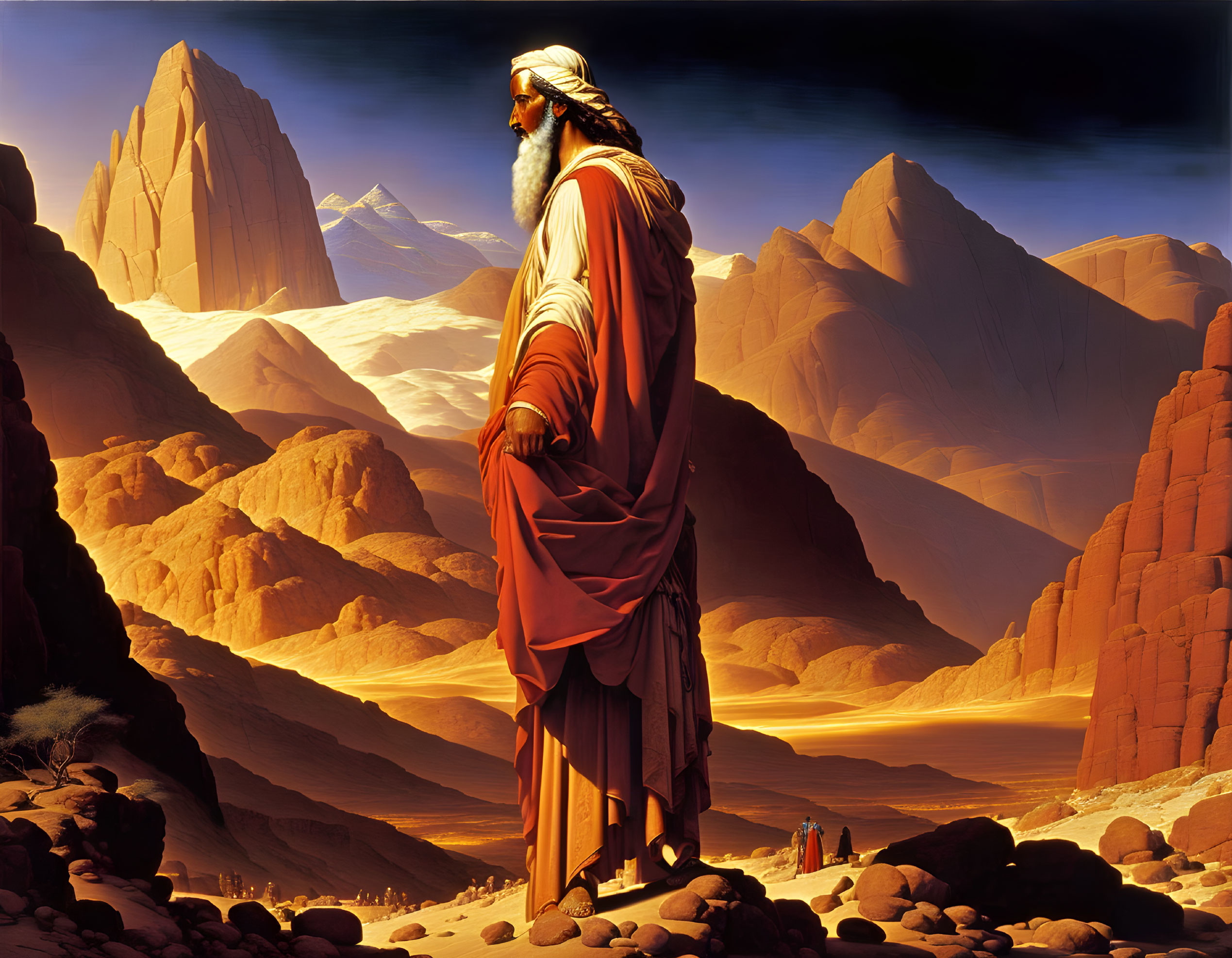 Moses arrived at the bottom of Mount Sinai