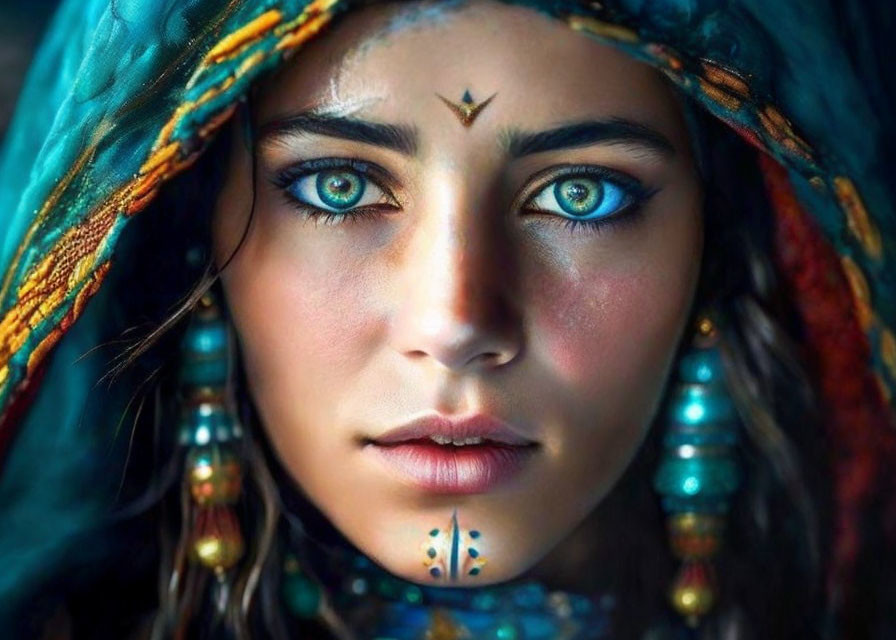 Beautiful Amazigh woman from the desert.