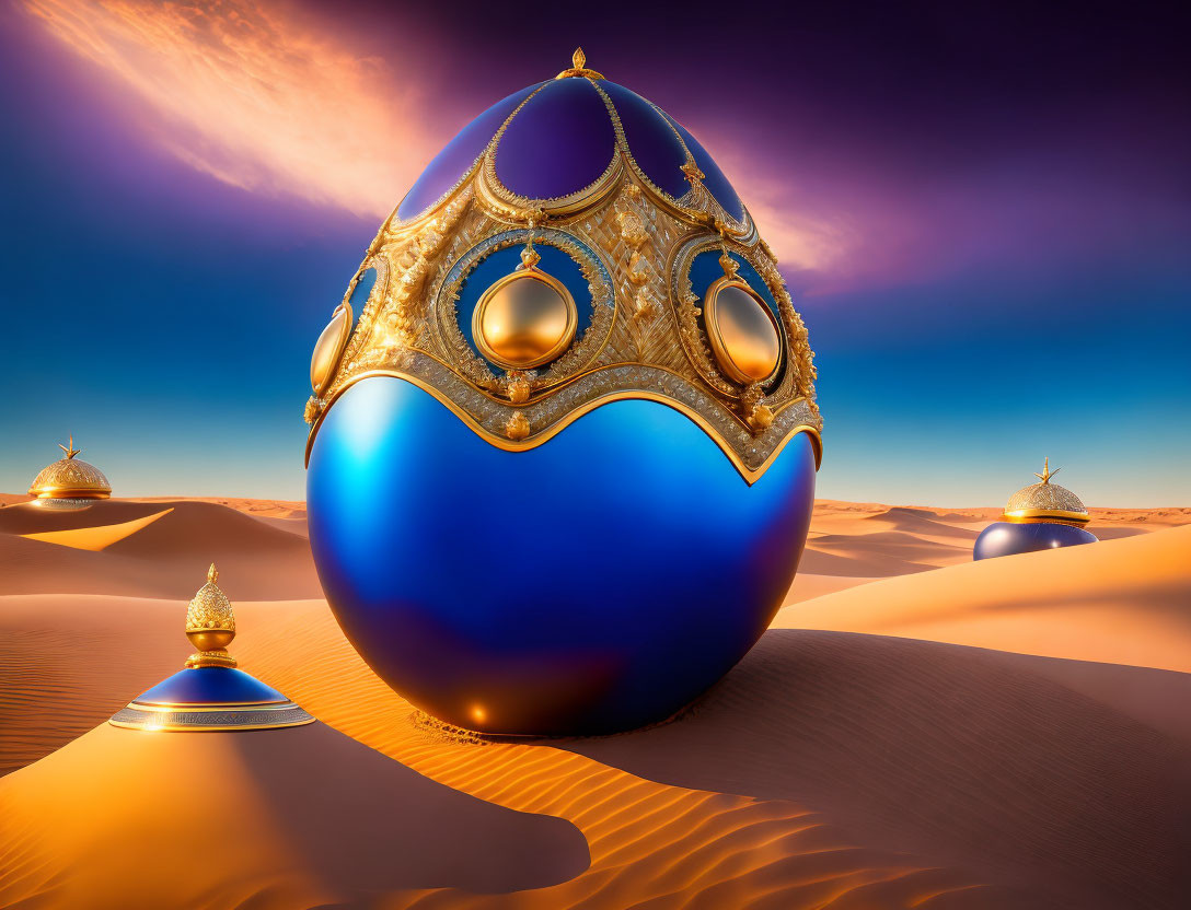 The Fabergé Egg palace in the desert