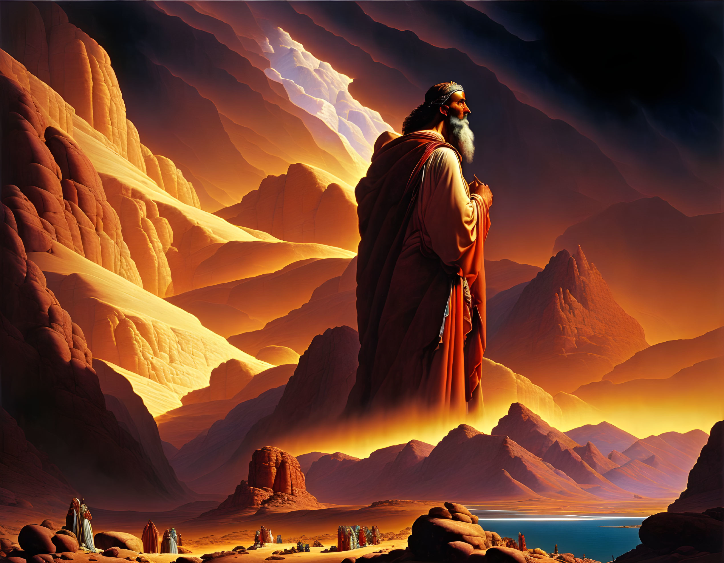 Moses speaks with the Lord.