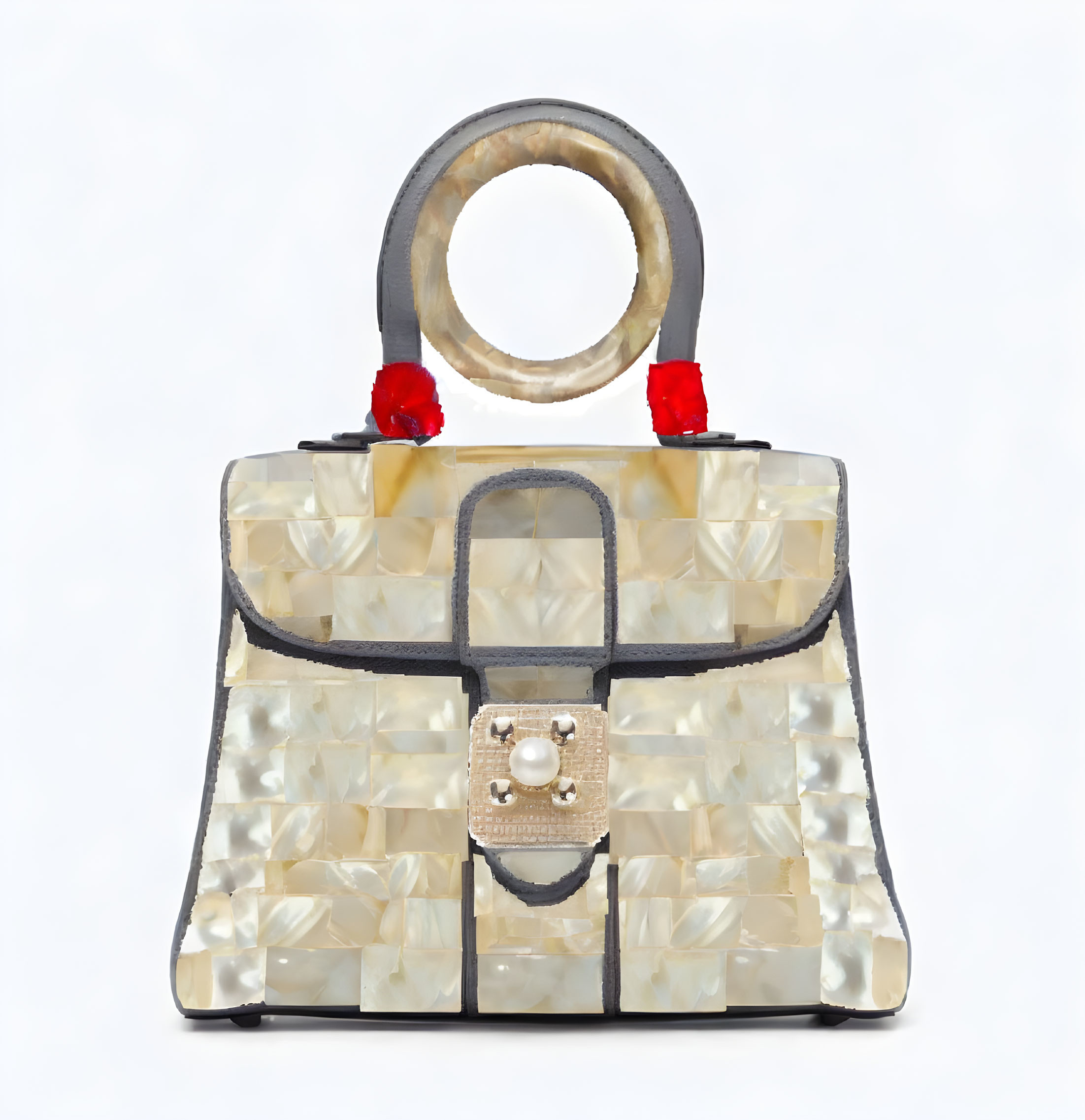 Pearl and coral handbag - variation 2