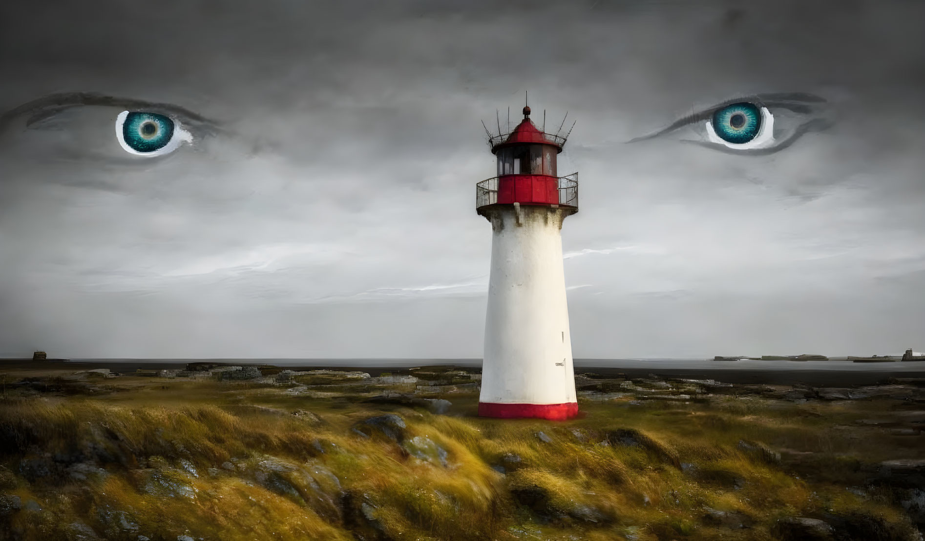The Breton lighthouse under God's gaze