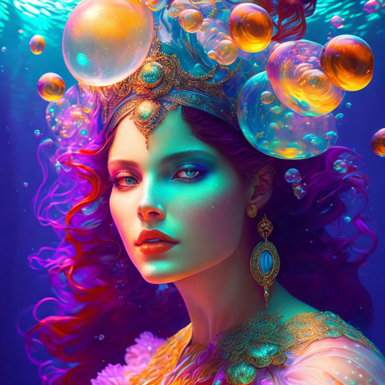 underwater lady