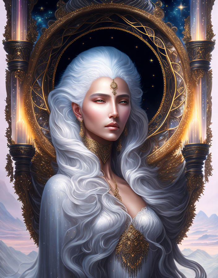 White haired goddess