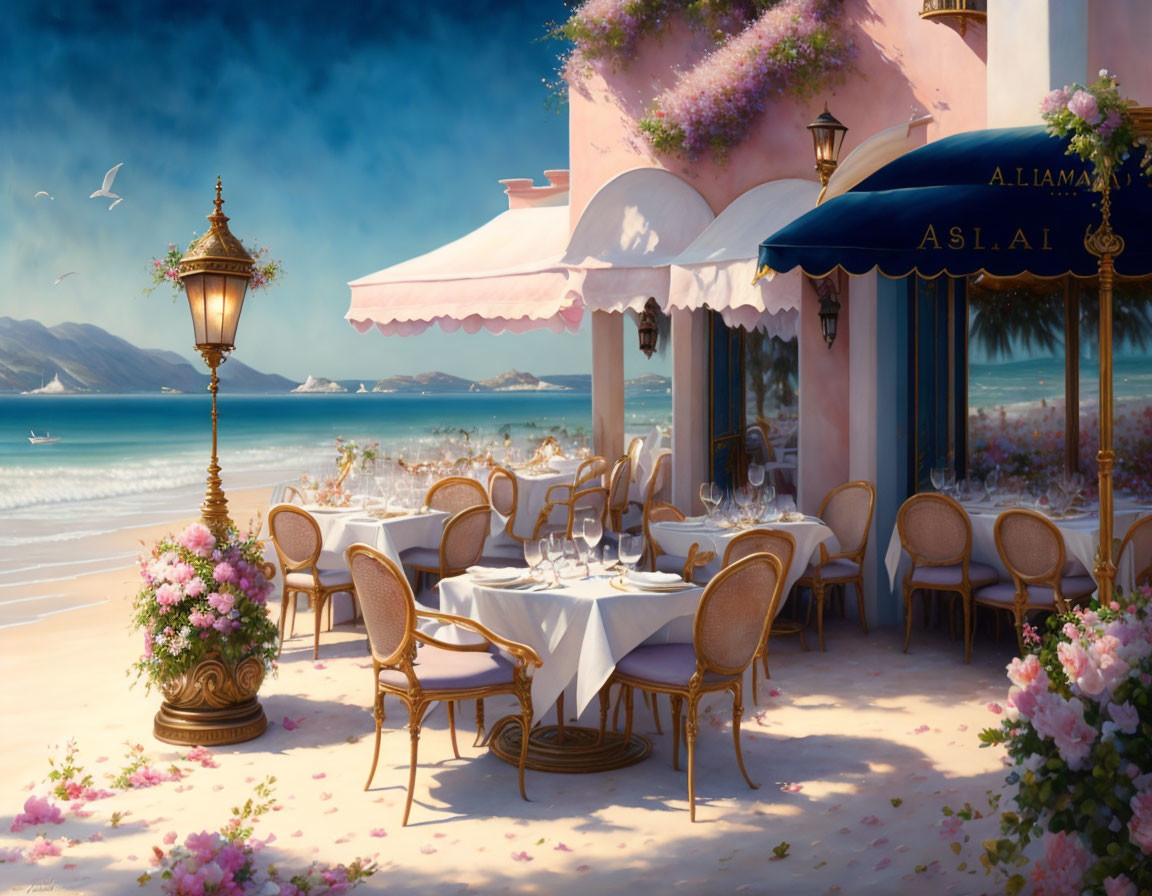 restaurant overlooking the Adriatic Sea