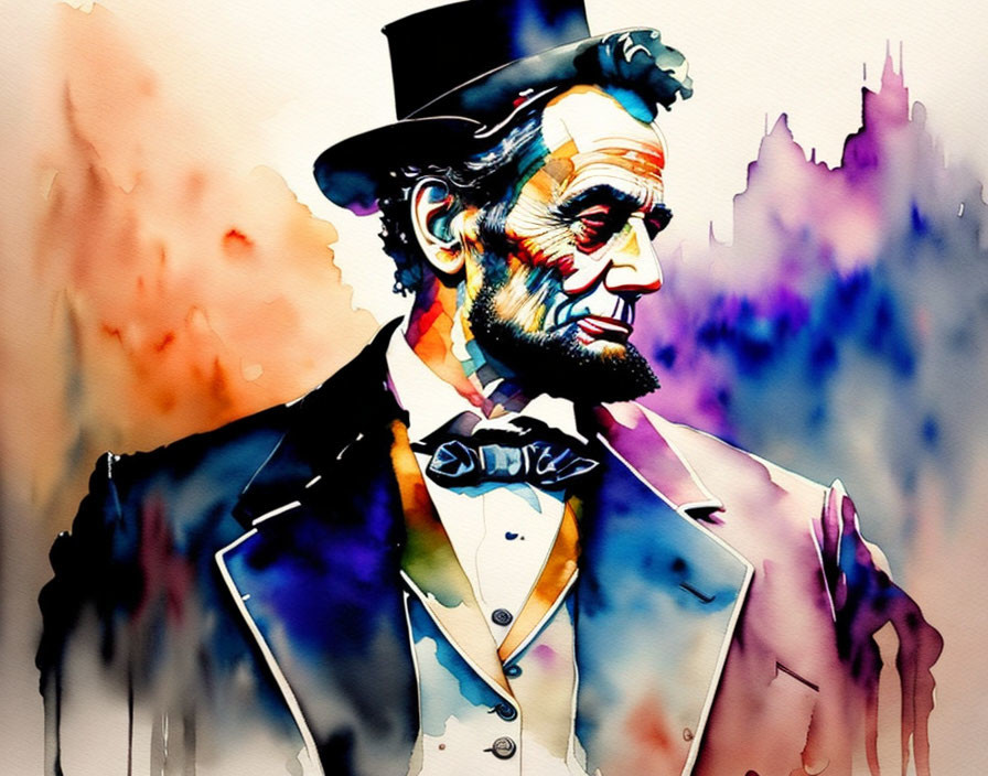 Lincoln in watercolor
