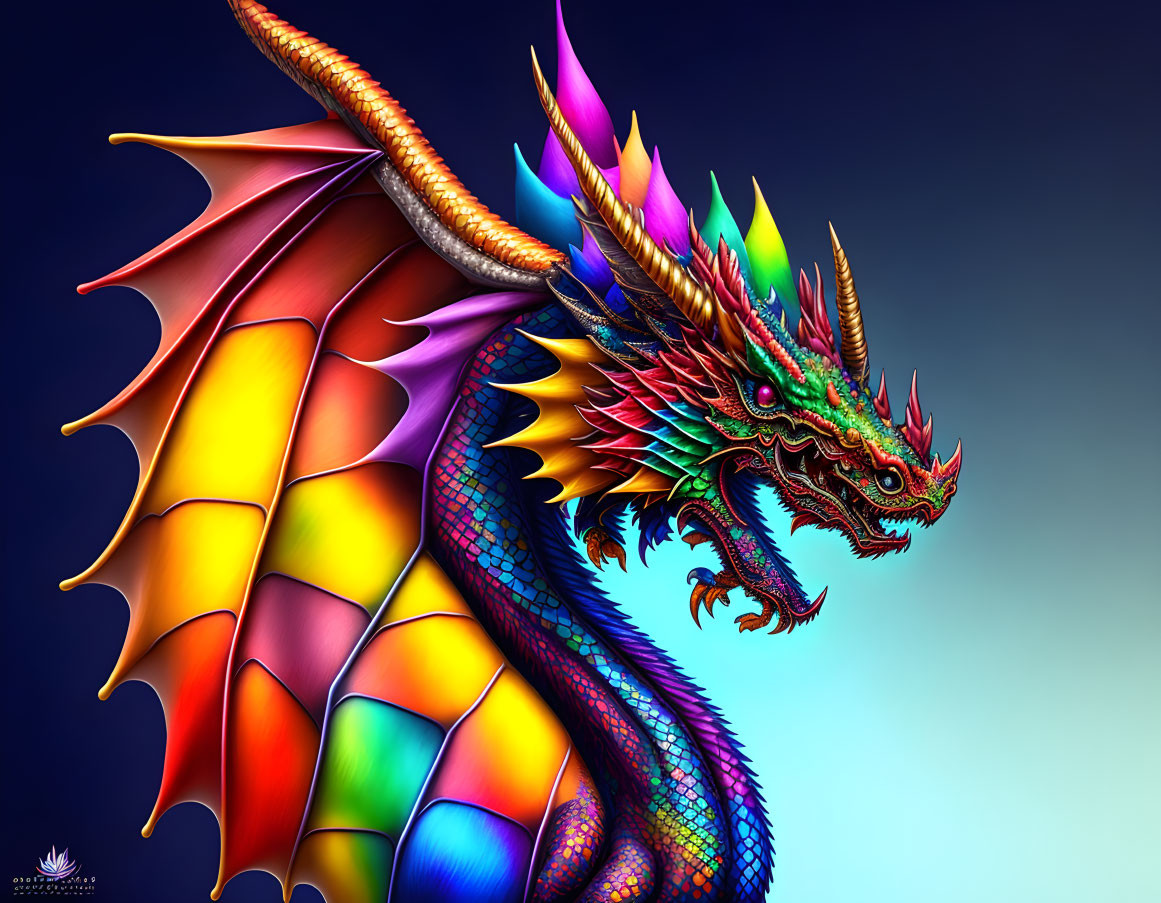 Multicolored dragon