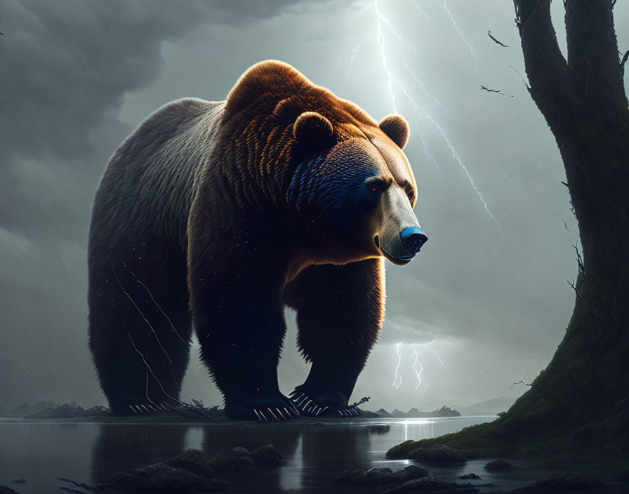 The bear and the storm