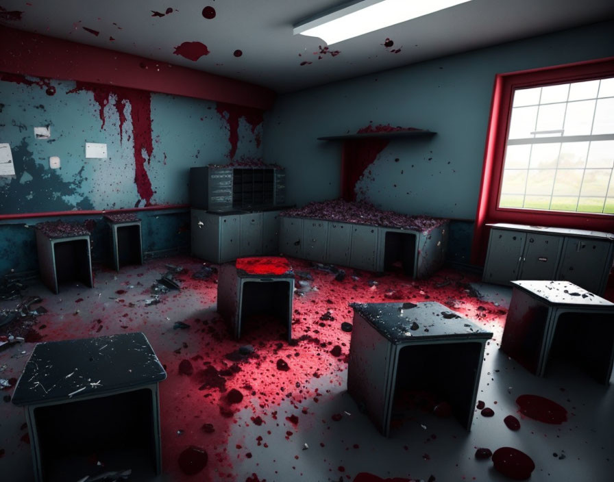 Blood Everywhere In My Classroom