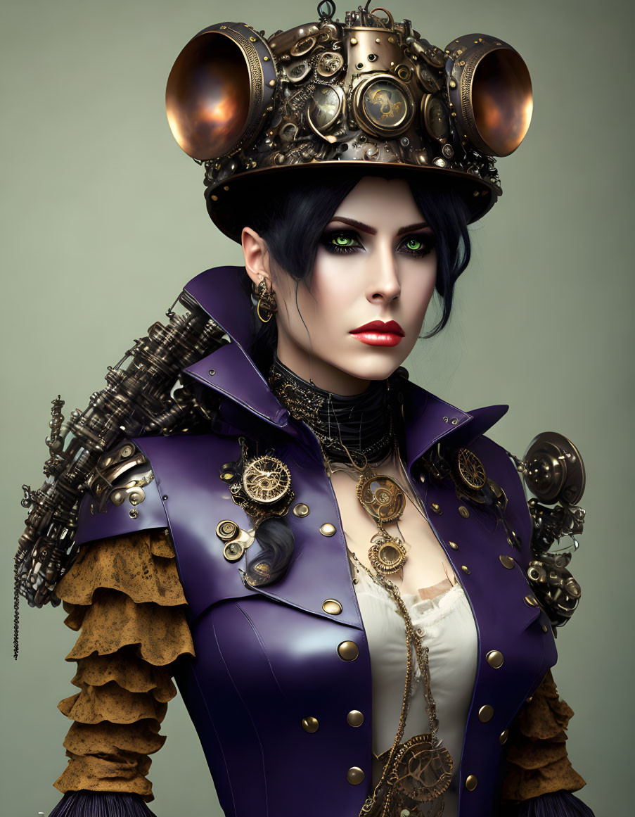 Steampunk female character